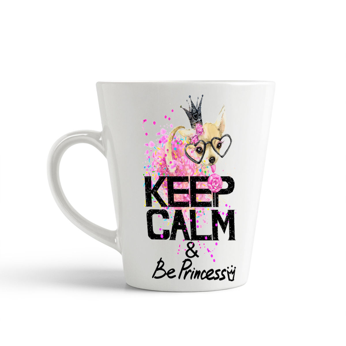 

Конусная кружка CoolPodarok KEEP CALM собака be princess4