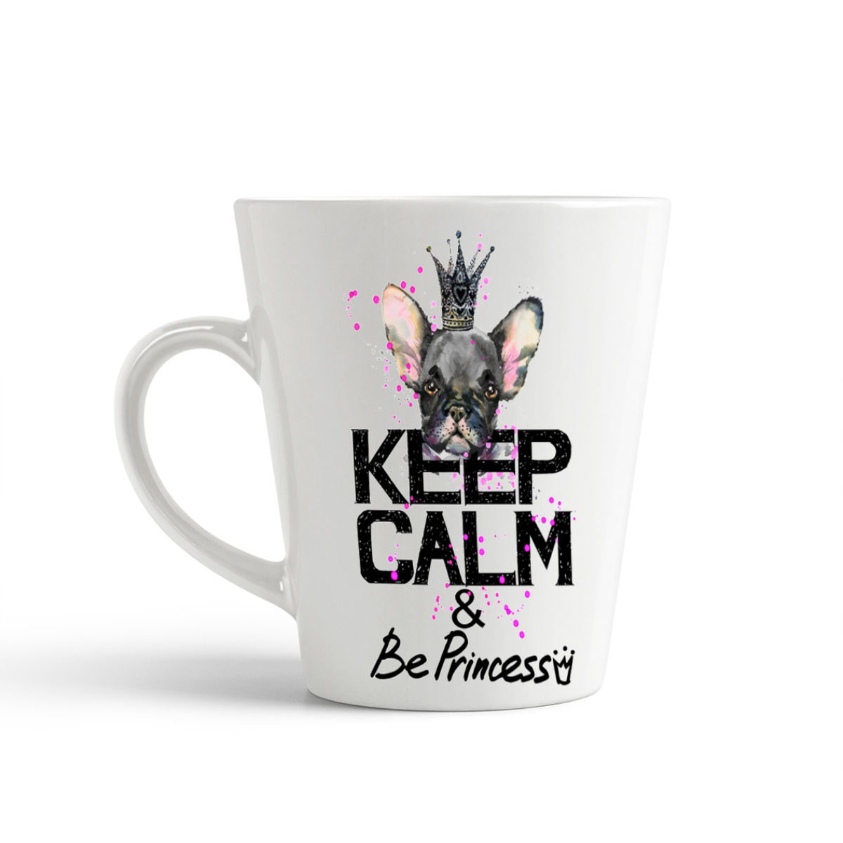 

Конусная кружка CoolPodarok KEEP CALM собака be princess2