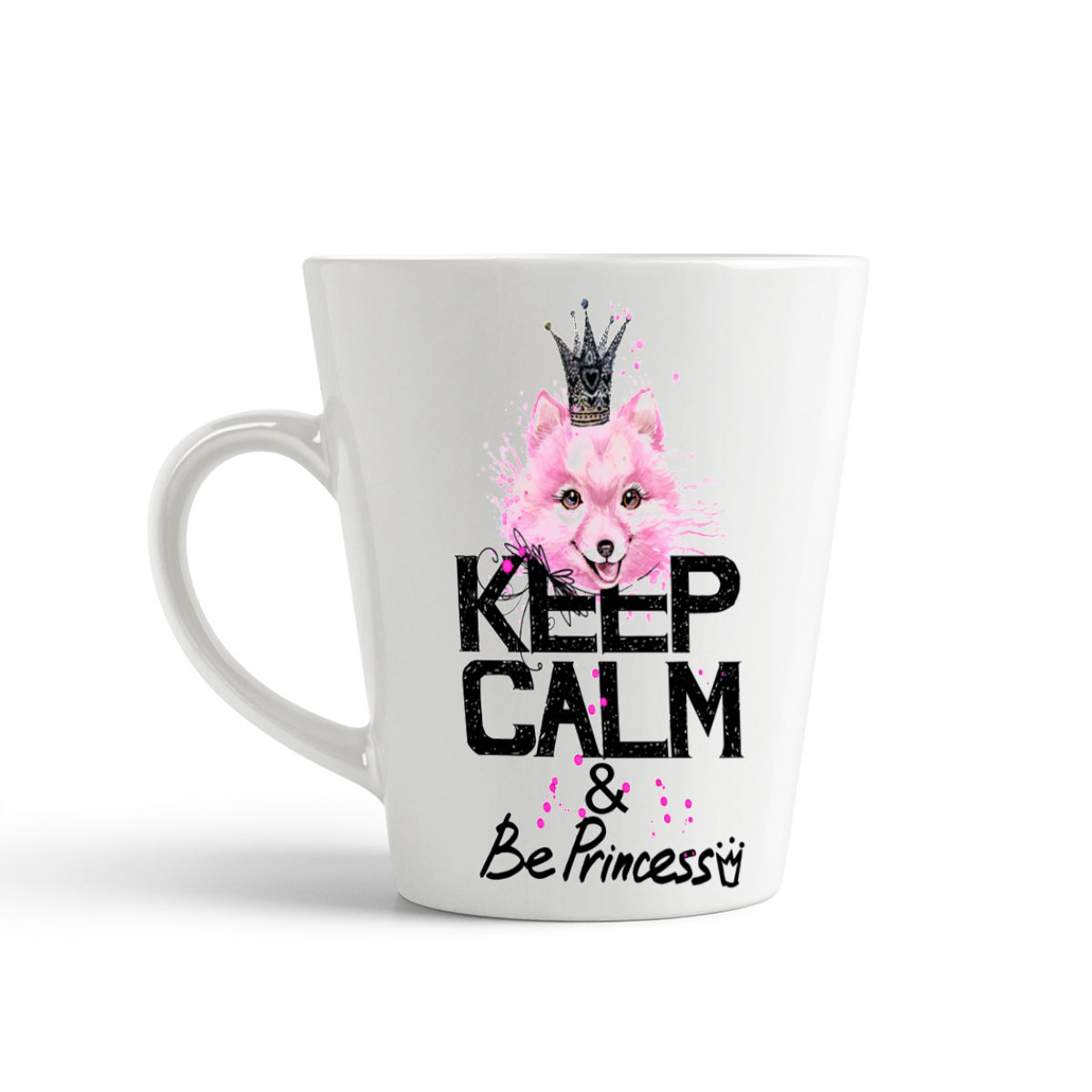 

Конусная кружка CoolPodarok KEEP CALM собака be princess1
