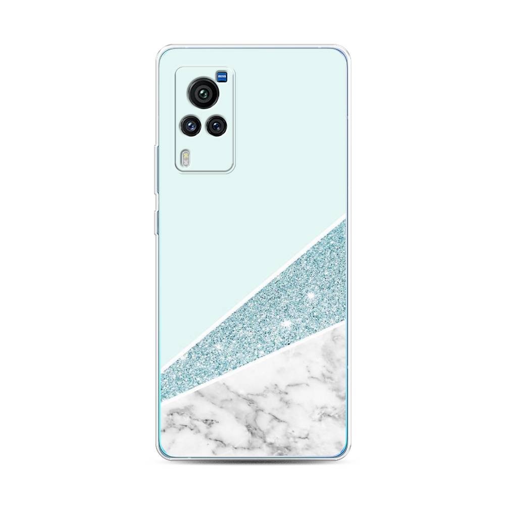 

Чехол Awog на Vivo X60 Pro "Мрамор с голубыми блестками", Разноцветный, 263850-3