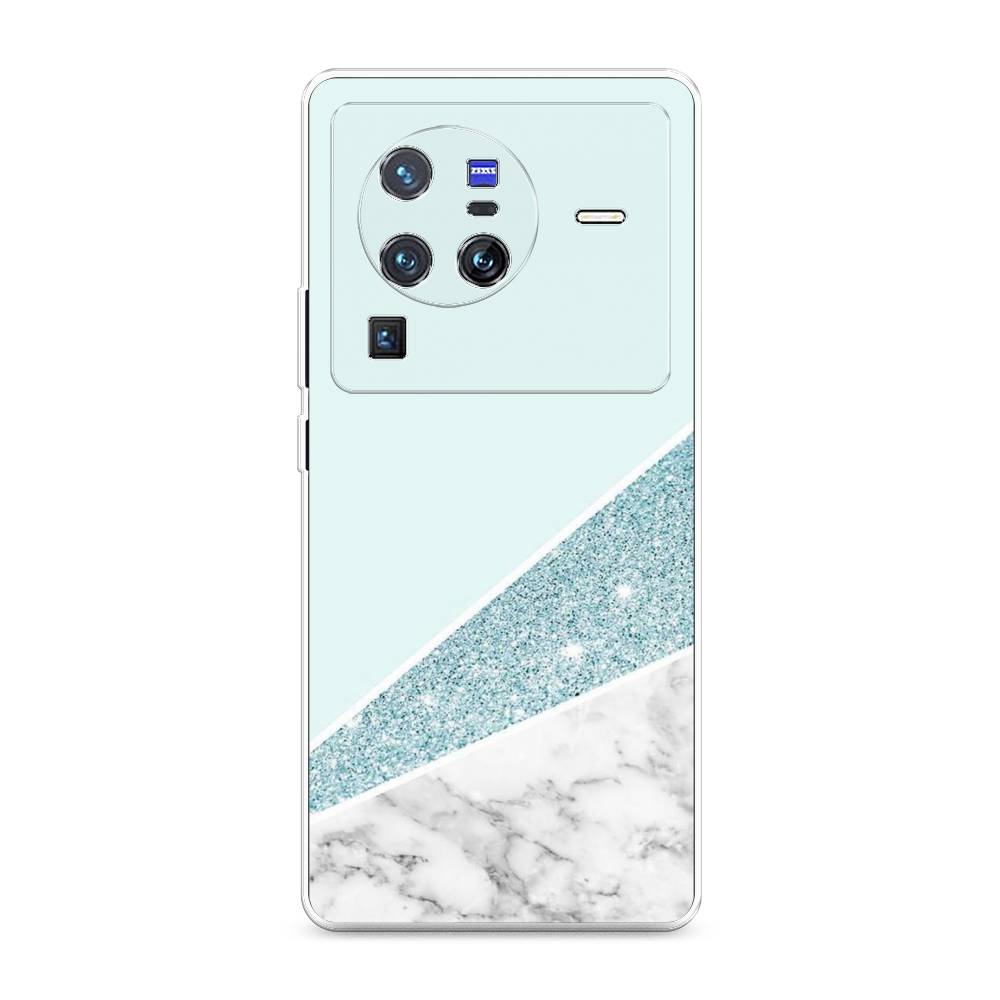 

Чехол Awog на Vivo X80 Pro "Мрамор с голубыми блестками", Разноцветный, 266650-3