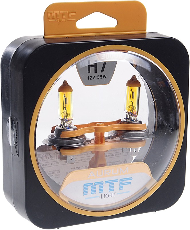 

Лампа галоген 12v h7 55w px26d mtf aurum 3000к