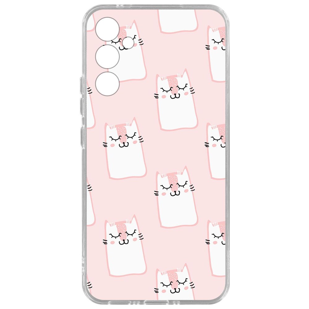 

Чехол-накладка Krutoff Clear Case Котики паттерн для Samsung Galaxy A34 5G, Прозрачный