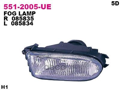 

Фара Противотуманная Передн Прав Renault: Megane, Clio 91-99, 5d Depo арт. 551-2005R-UE