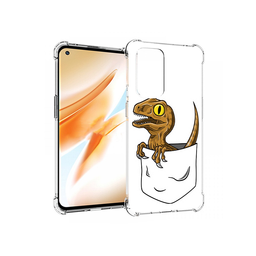 

Чехол MyPads Tocco для OnePlus 9 Pro динозавр в кармане (PT159597.127.327), Прозрачный, Tocco