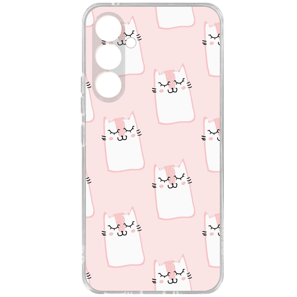 

Чехол-накладка Krutoff Clear Case Котики паттерн для Samsung Galaxy A54 5G, Прозрачный
