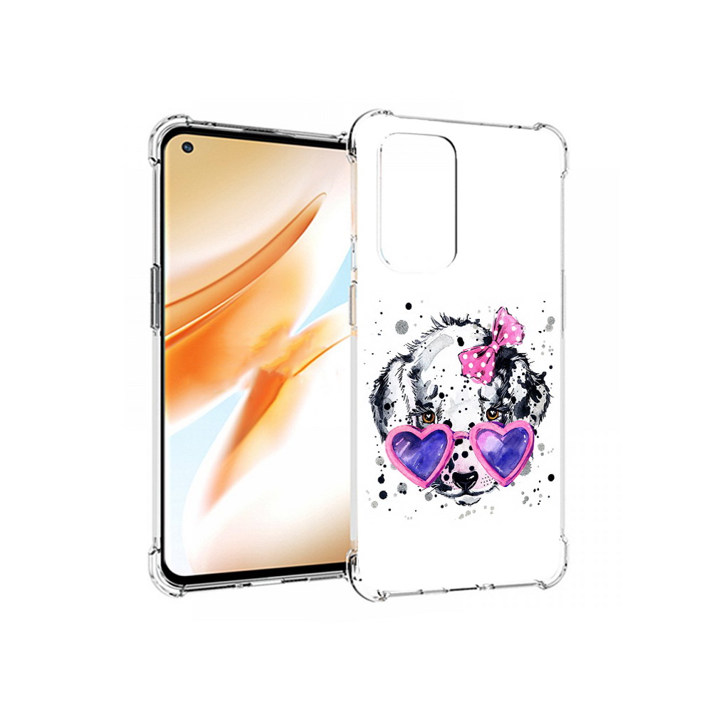 

Чехол MyPads Tocco для OnePlus 9 Pro долматинец в очках (PT159597.127.337), Прозрачный, Tocco