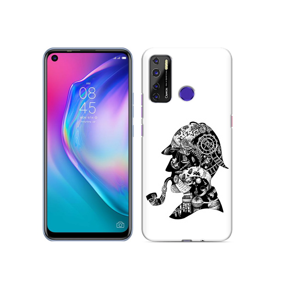 

Чехол MyPads Tocco для Tecno Camon 15 мужчина с трубкой абстракция, Прозрачный, Tocco