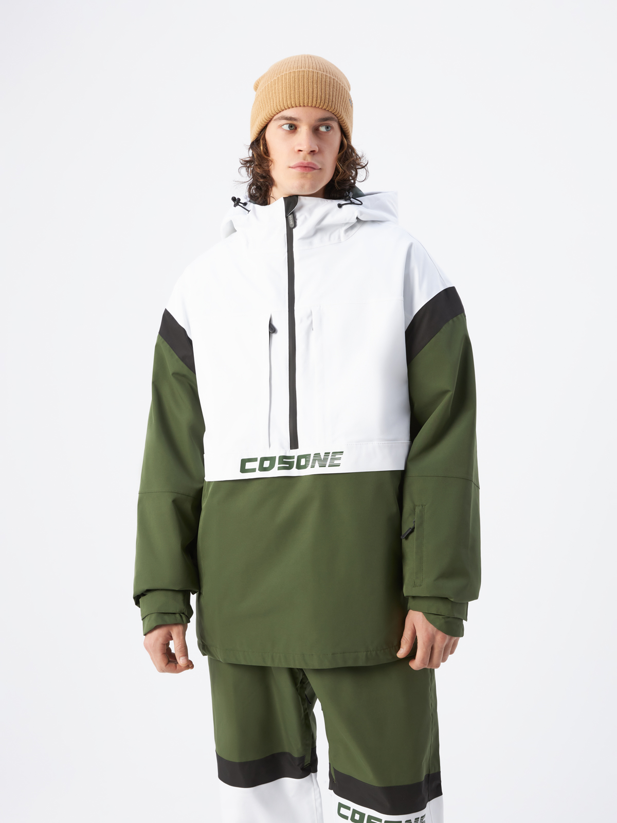 Куртка Cosone 22FJK083103 L INT Белый/темно-зеленый