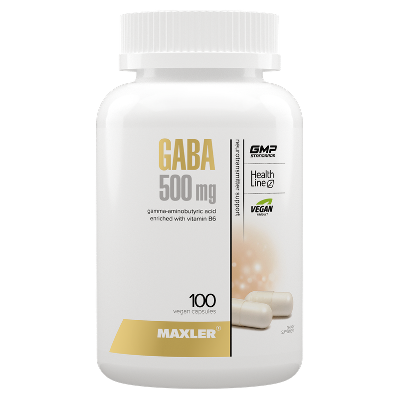 

Гамма-аминомасляная кислота ГАМК MAXLER GABA 500 мг (100 вегетарианских капсул)