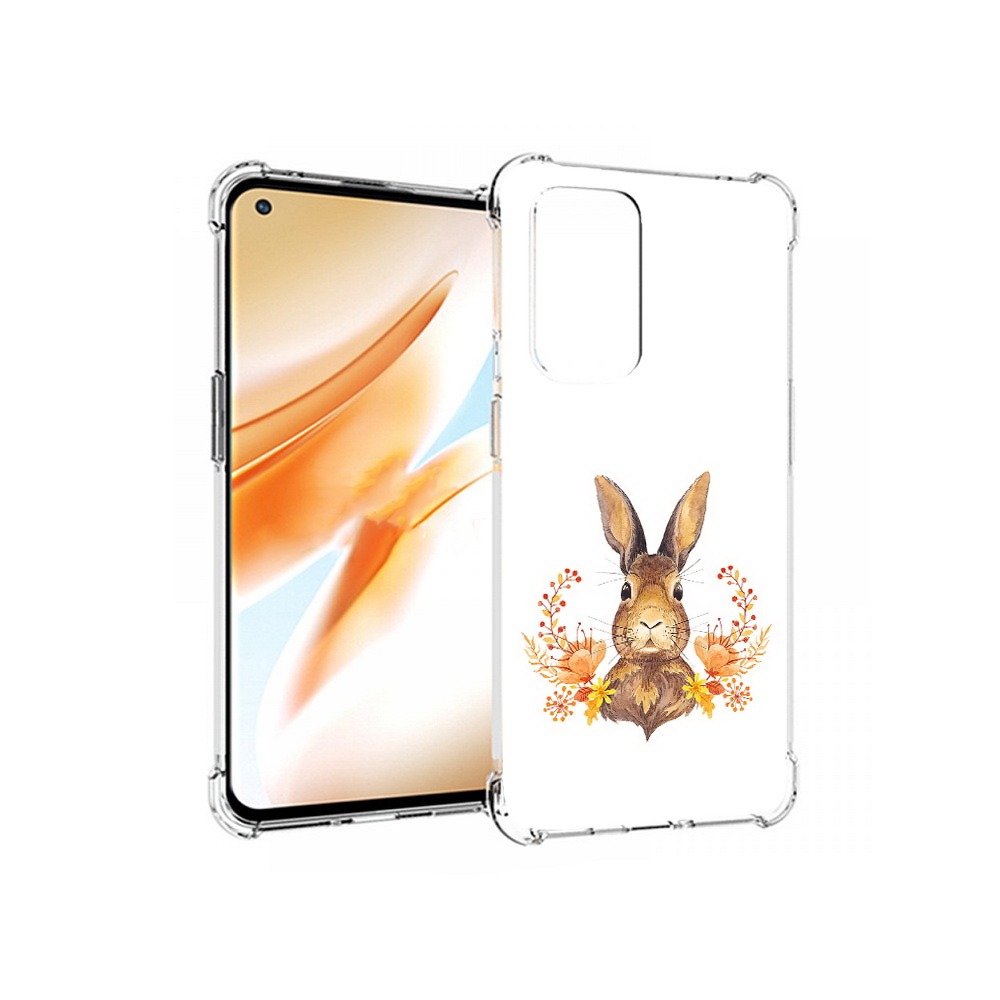 

Чехол MyPads Tocco для OnePlus 9 Pro зайка в цветах (PT159597.127.349), Прозрачный, Tocco