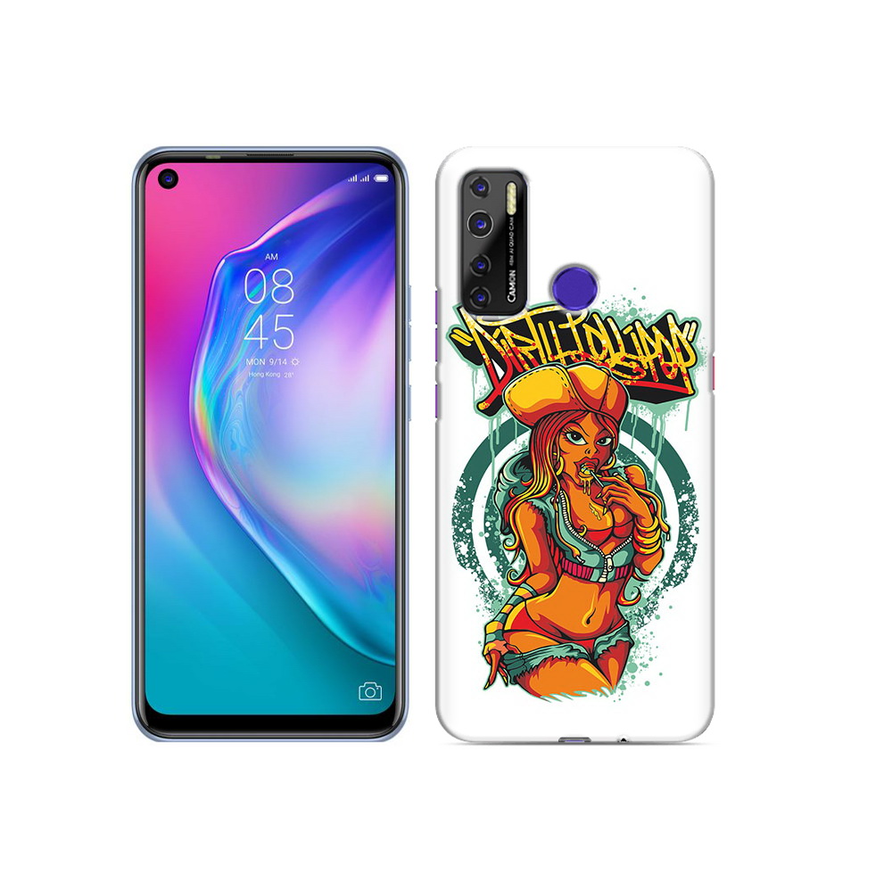 Чехол MyPads Tocco для Tecno Camon 15 нарисованная девушка комикс