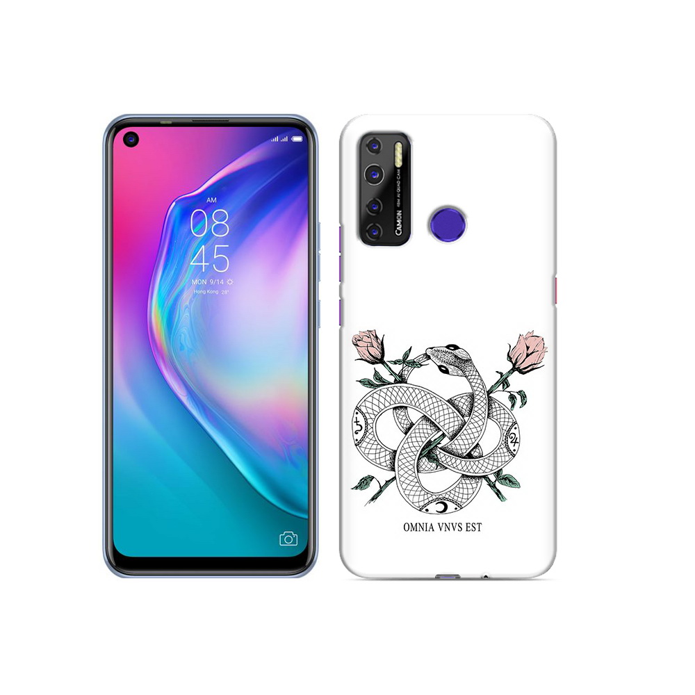 

Чехол MyPads Tocco для Tecno Camon 15 нарисованная змея абстракция, Прозрачный, Tocco