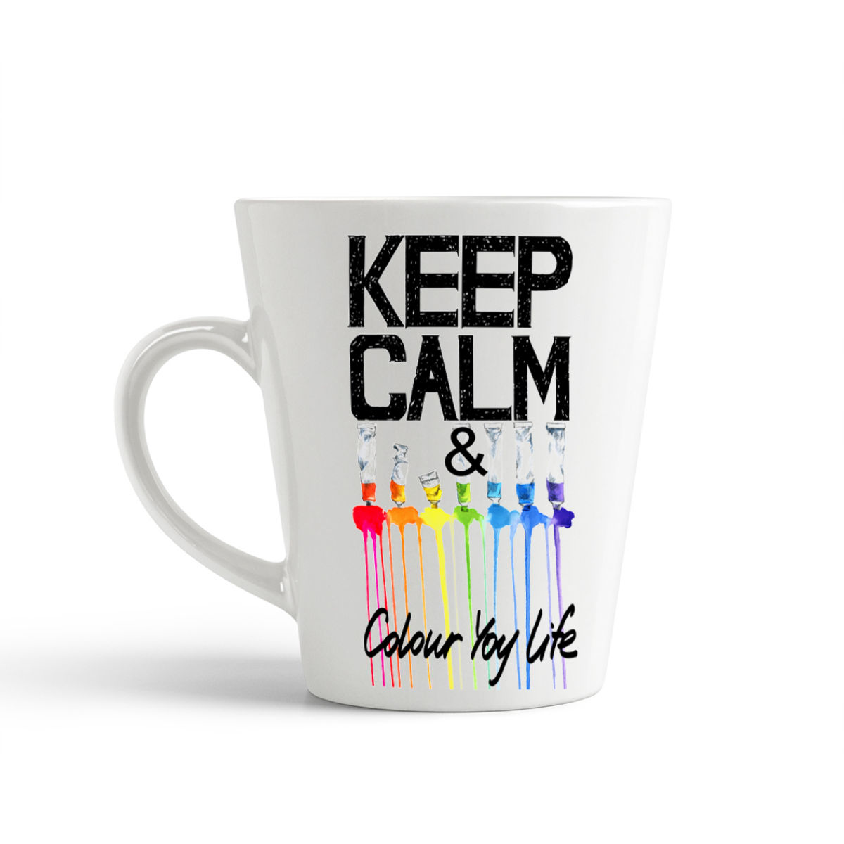 

Конусная кружка CoolPodarok Keep calm and colour you life. Тюбики