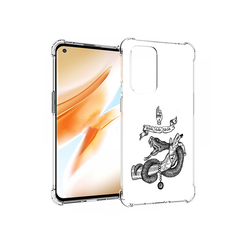

Чехол MyPads Tocco для OnePlus 9 Pro змея на руке рисунок (PT159597.127.366), Прозрачный, Tocco