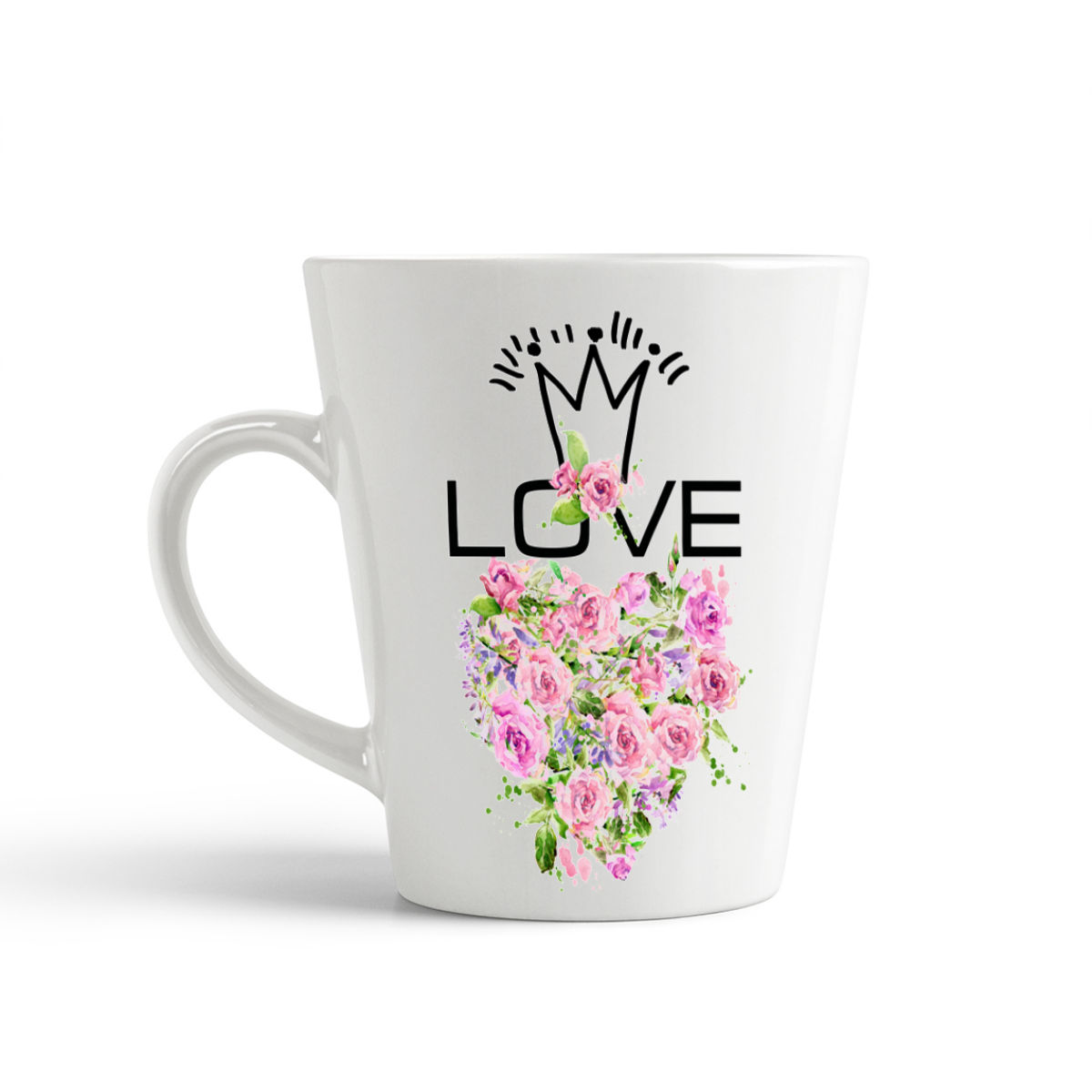 

Конусная кружка CoolPodarok Love. Розы