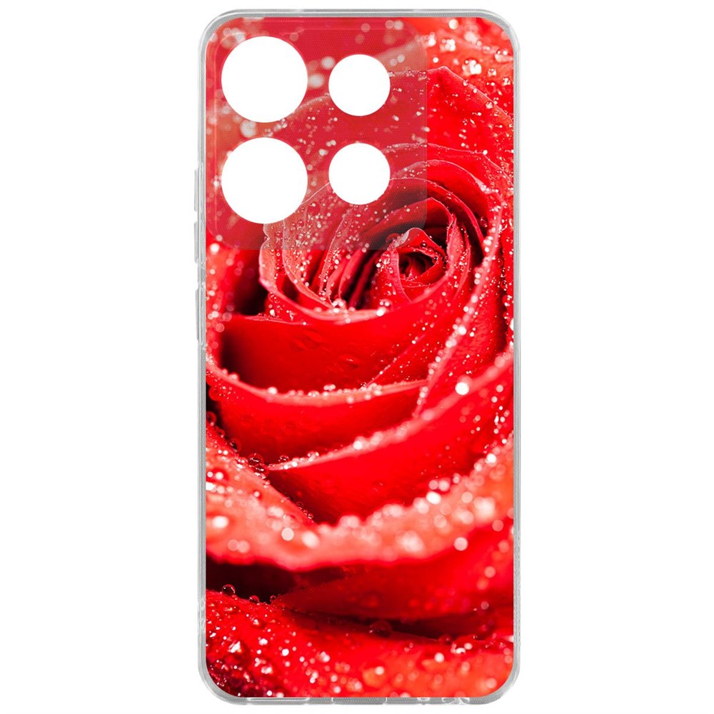 

Чехол-накладка Krutoff Clear Case Роза для TECNO Spark Go 2023, Прозрачный