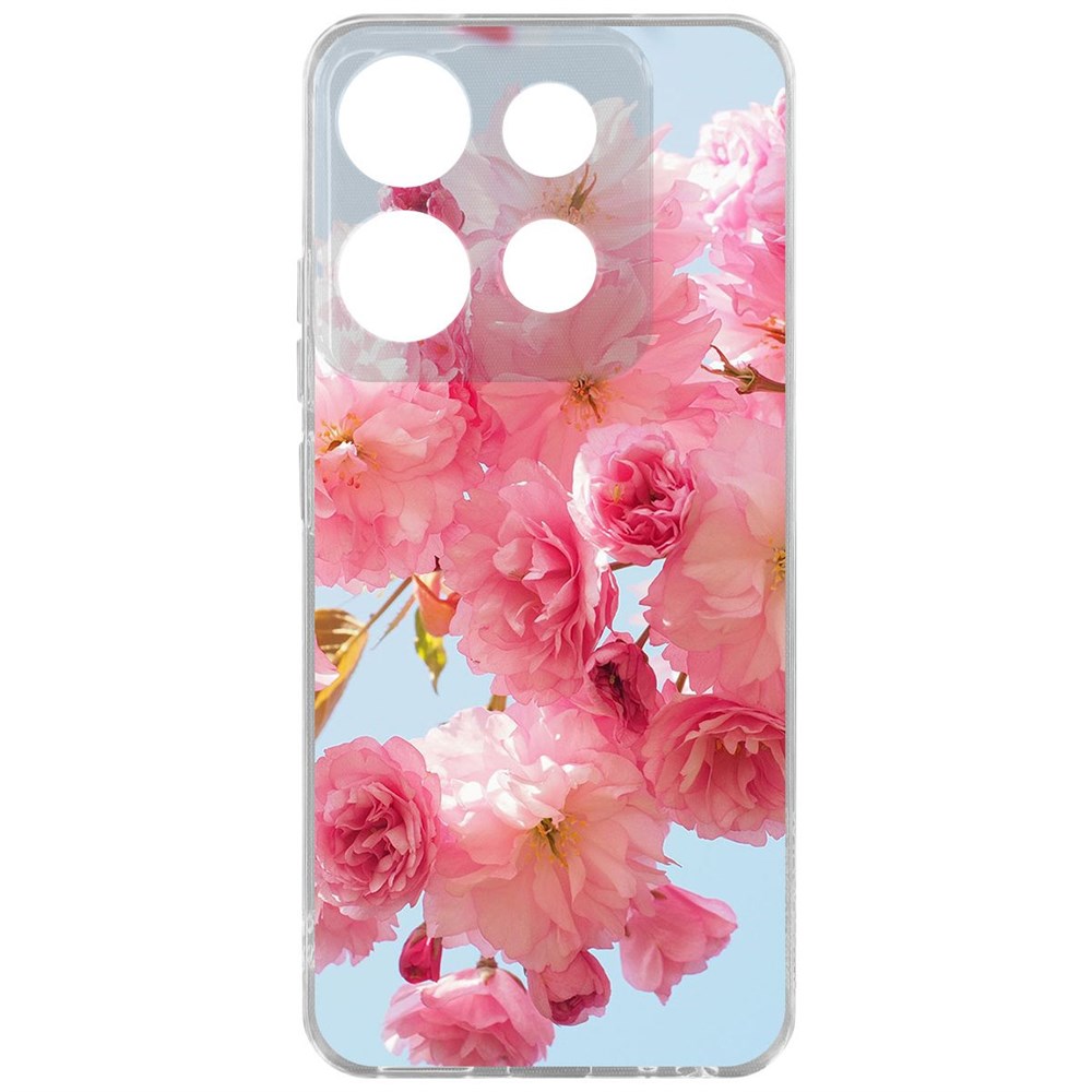 

Чехол-накладка Krutoff Clear Case Сакура для TECNO Spark Go 2023