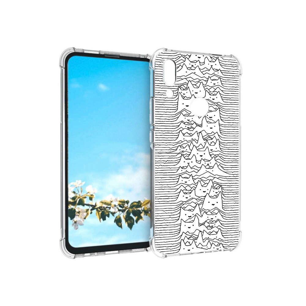 

Чехол MyPads Tocco для Huawei P Smart Z черно белые коты 3D, Прозрачный, Tocco