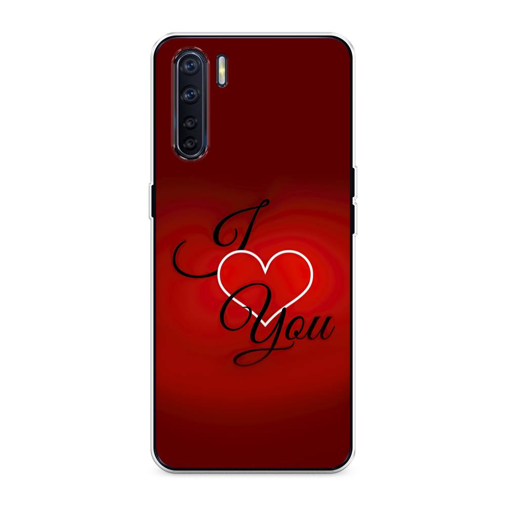 фото Силиконовый чехол "i love you 3" на oppo a91 awog