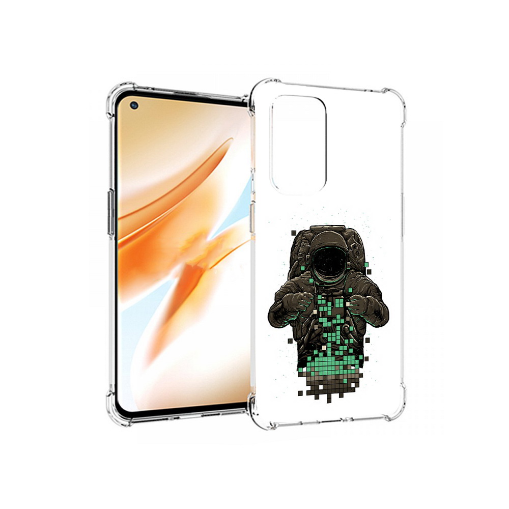 

Чехол MyPads Tocco для OnePlus 9 Pro космонавт с пикселями (PT159597.127.394), Прозрачный, Tocco