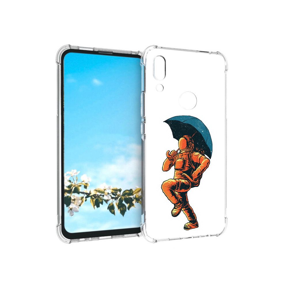 

Чехол MyPads Tocco для Huawei P Smart Z шагающий космонавт с зонтом, Прозрачный, Tocco