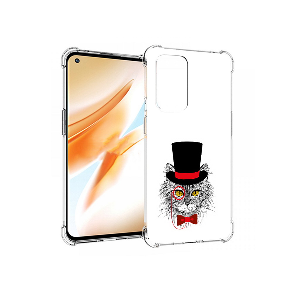 

Чехол MyPads Tocco для OnePlus 9 Pro кот в шляпе (PT159597.127.397), Прозрачный, Tocco