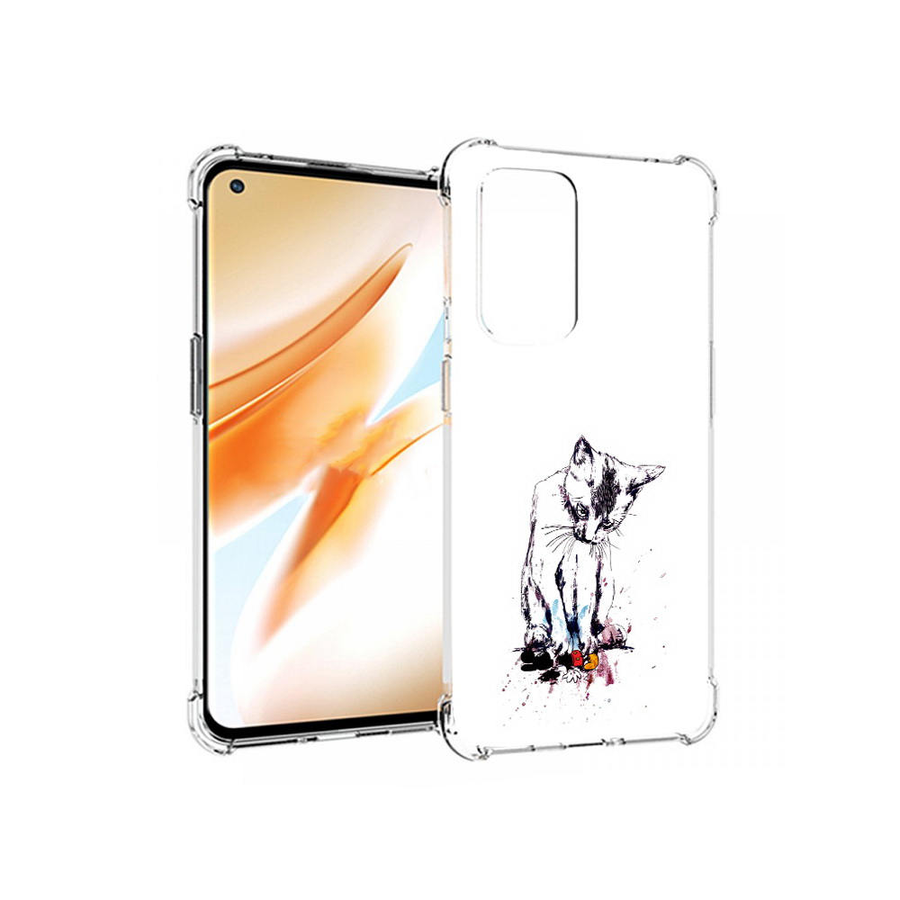 

Чехол MyPads Tocco для OnePlus 9 Pro кот и микки (PT159597.127.399), Прозрачный, Tocco