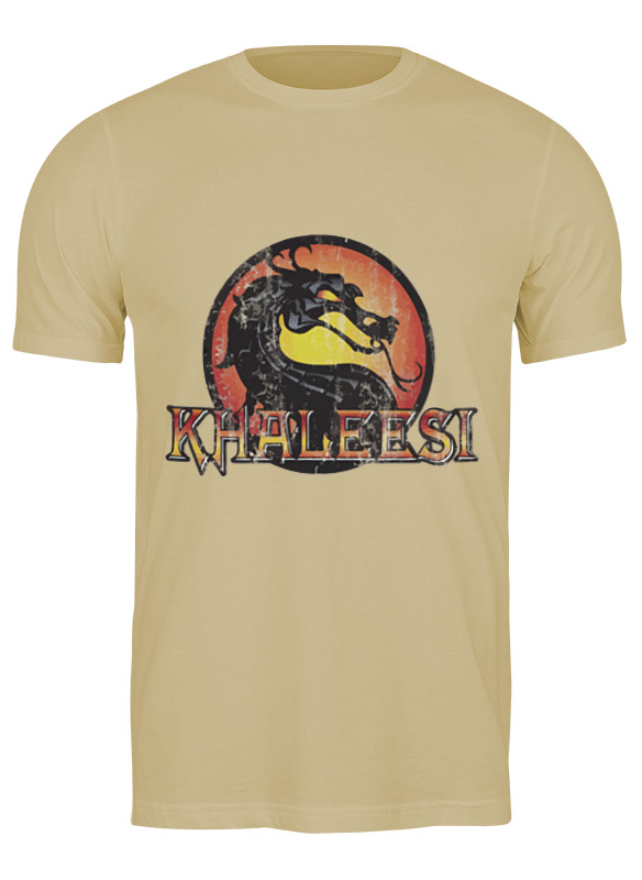 

Футболка мужская Printio Khaleesi kombat бежевая XL, Khaleesi kombat