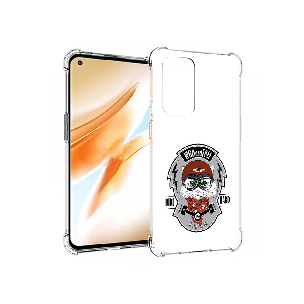 

Чехол MyPads Tocco для OnePlus 9 Pro кошка в шлеме (PT159597.127.404), Прозрачный, Tocco