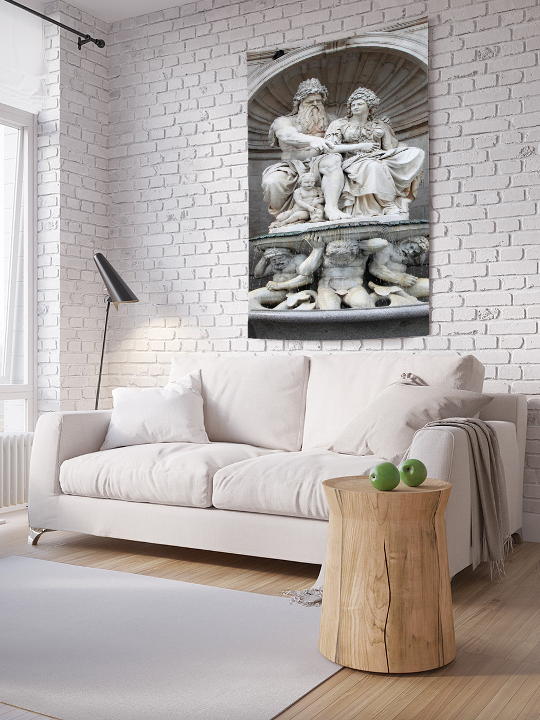 фото Вертикальное фотопанно на стену joyarty "фонтан альбрехтсбрюннен", 100x150 см