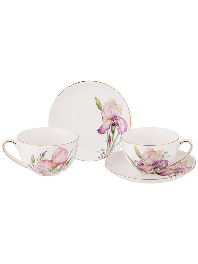 

Чайная пара Lefard на 2 персоны 4 предмета Irises фарфор 280 мл 590-334