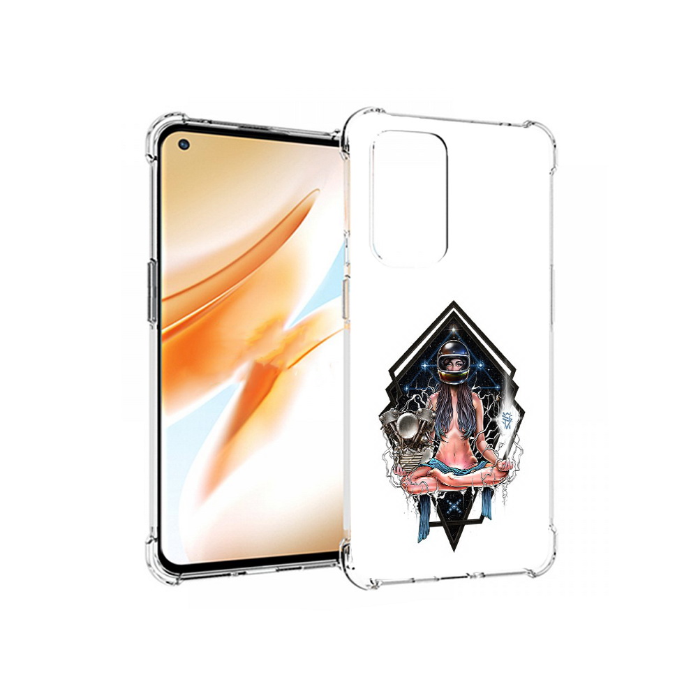 

Чехол MyPads Tocco для OnePlus 9 Pro красивая девушка в шлеме (PT159597.127.406), Прозрачный, Tocco
