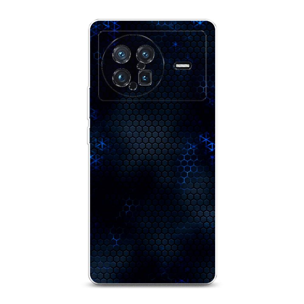 фото Силиконовый чехол "фон соты синие" на vivo x note awog