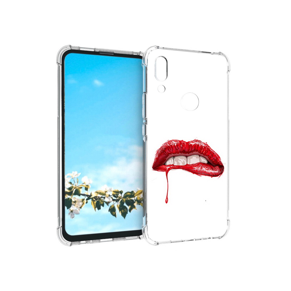 

Чехол MyPads Tocco для Huawei P Smart Z яркие красные губы, Прозрачный, Tocco