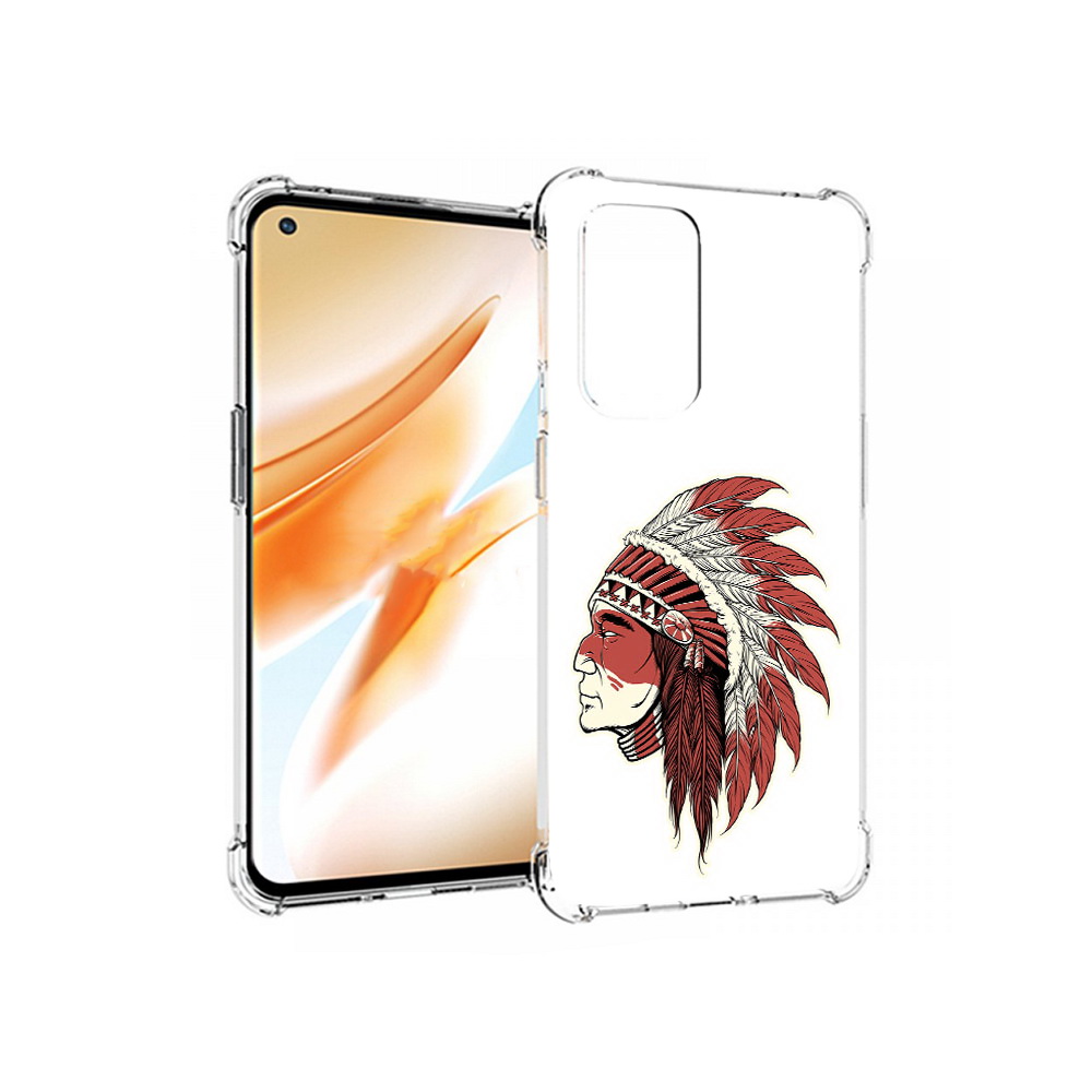 

Чехол MyPads Tocco для OnePlus 9 Pro красный индеец (PT159597.127.411), Прозрачный, Tocco