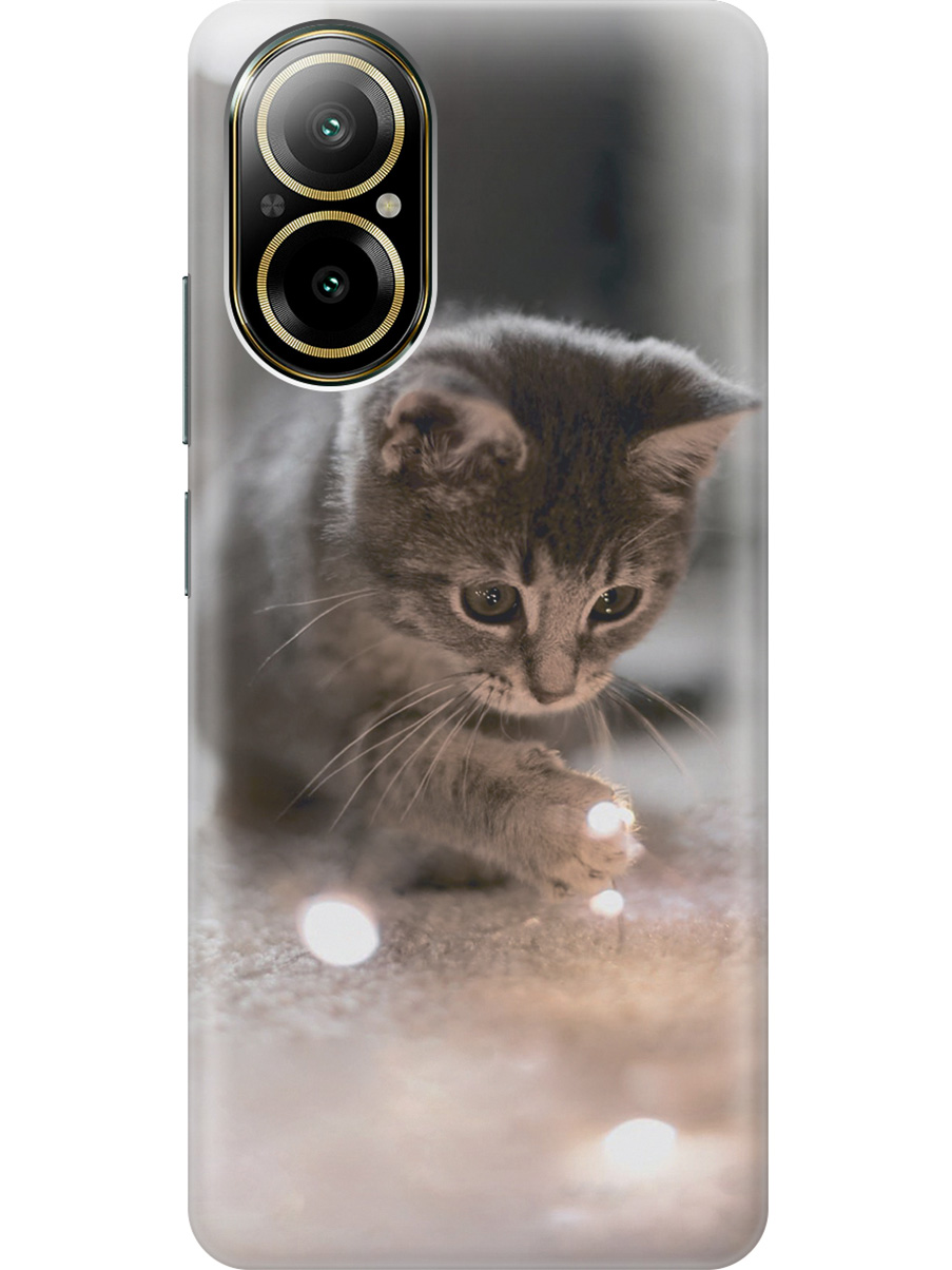 

Силиконовый чехол на Realme C67 с рисунком "Котенок и свет", Белый;коричневый;серый, 20012142