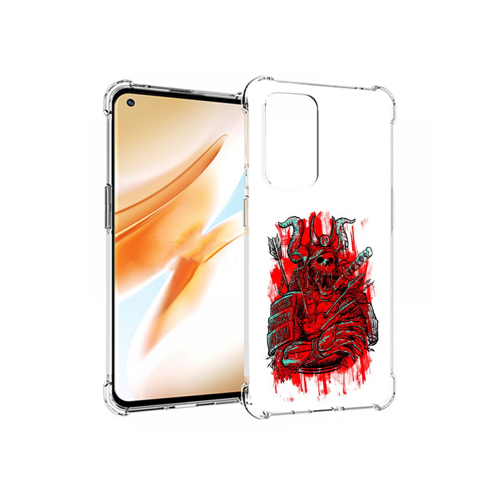 

Чехол MyPads Tocco для OnePlus 9 Pro красный скелет воин (PT159597.127.413), Прозрачный, Tocco