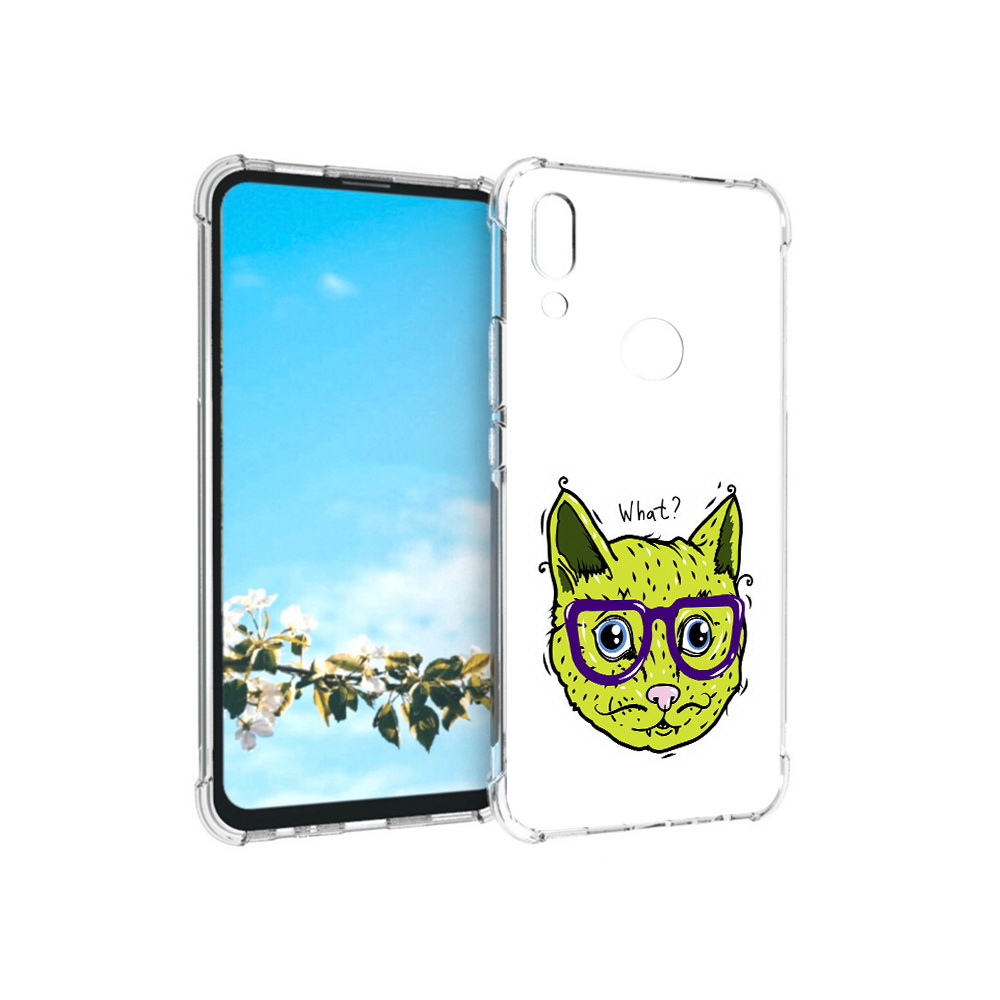 

Чехол MyPads Tocco для Huawei P Smart Z Зеленый кот, Прозрачный, Tocco