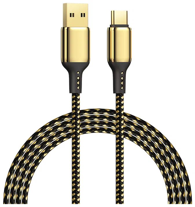 Кабель WiWU Golden Series GD-101 USB - Type-C 2.4A 18w 3m Gold+Black