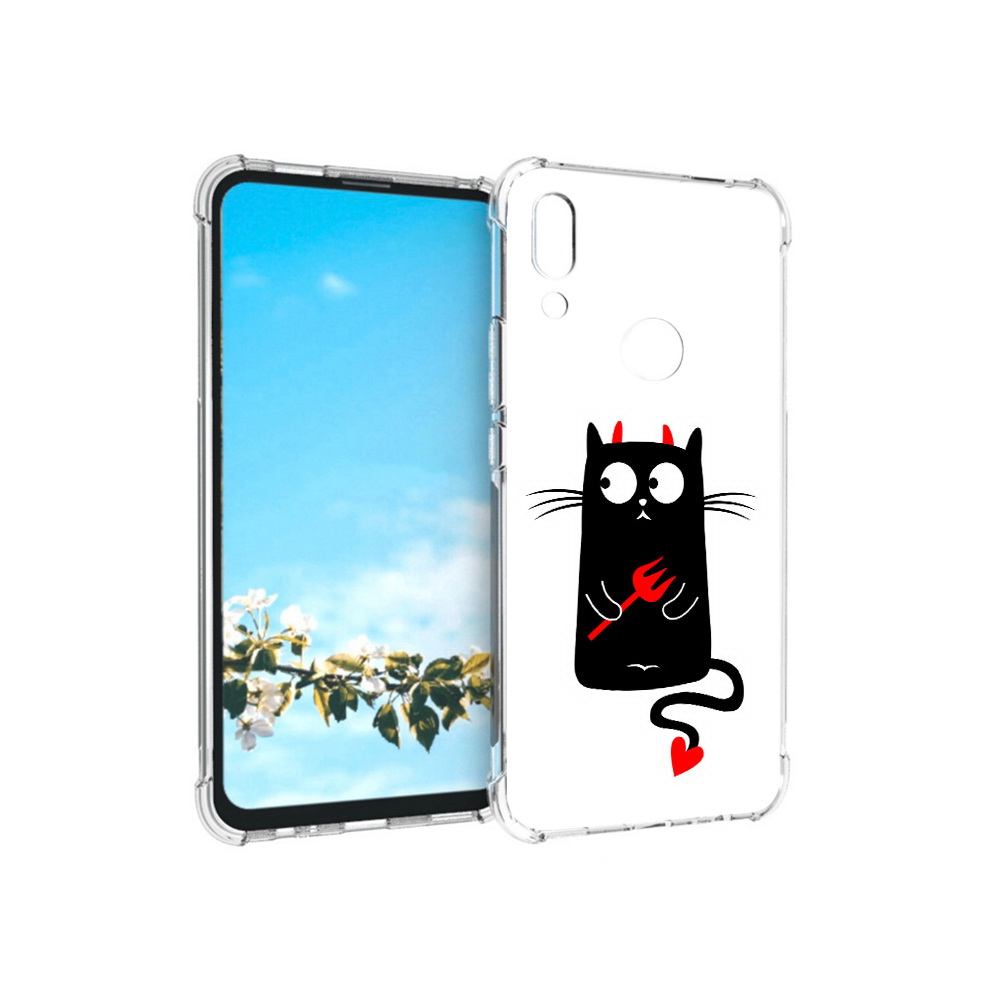 

Чехол MyPads Tocco для Huawei P Smart Z Кот демон, Прозрачный, Tocco