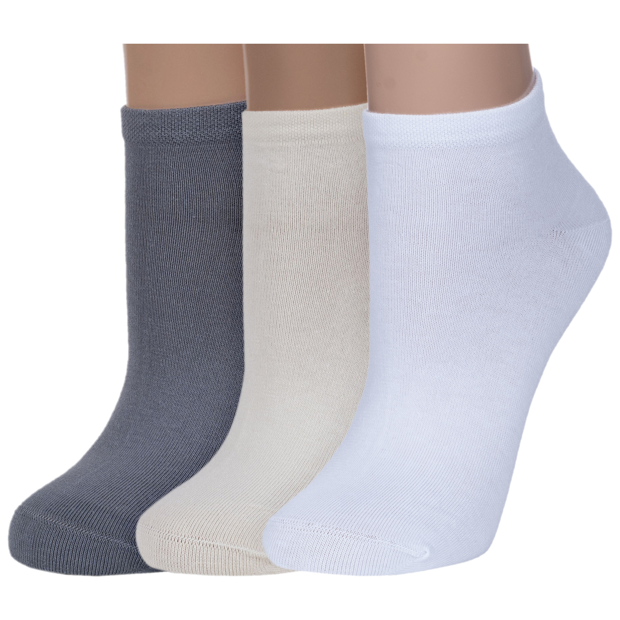 

Комплект носков женских Rusocks 3-Ж-1700 серых; бежевых; белых 23-25, Серый;бежевый;белый, 3-Ж-1700