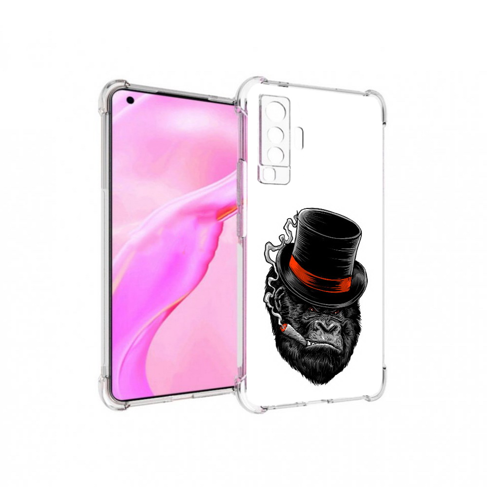 

Чехол MyPads Tocco для Vivo X50 дизайнерская горилла (PT226969.391.431), Прозрачный, Tocco