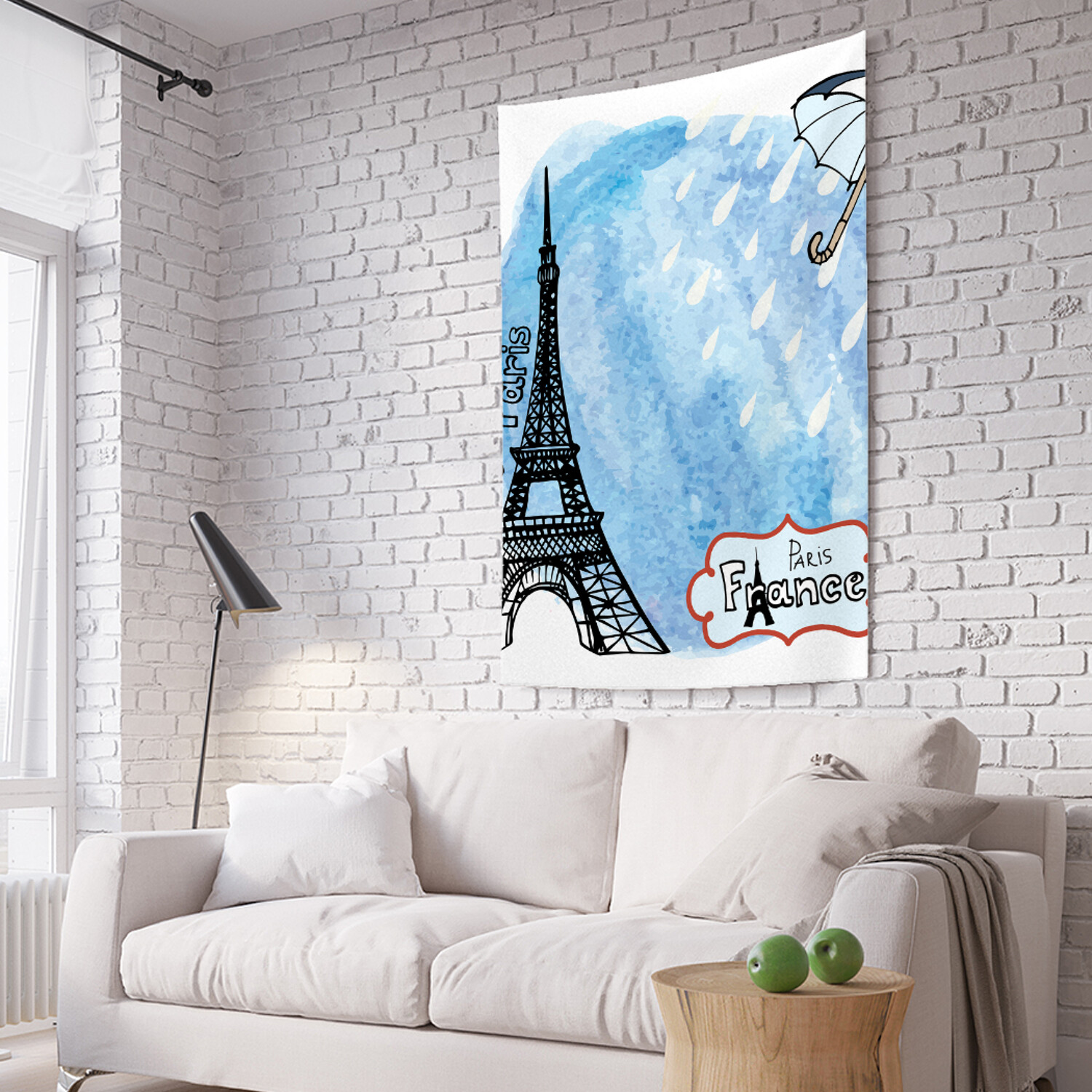

Вертикальное фотопанно на стену JoyArty Дождь в Париже 150x200 см, Дождь в Париже