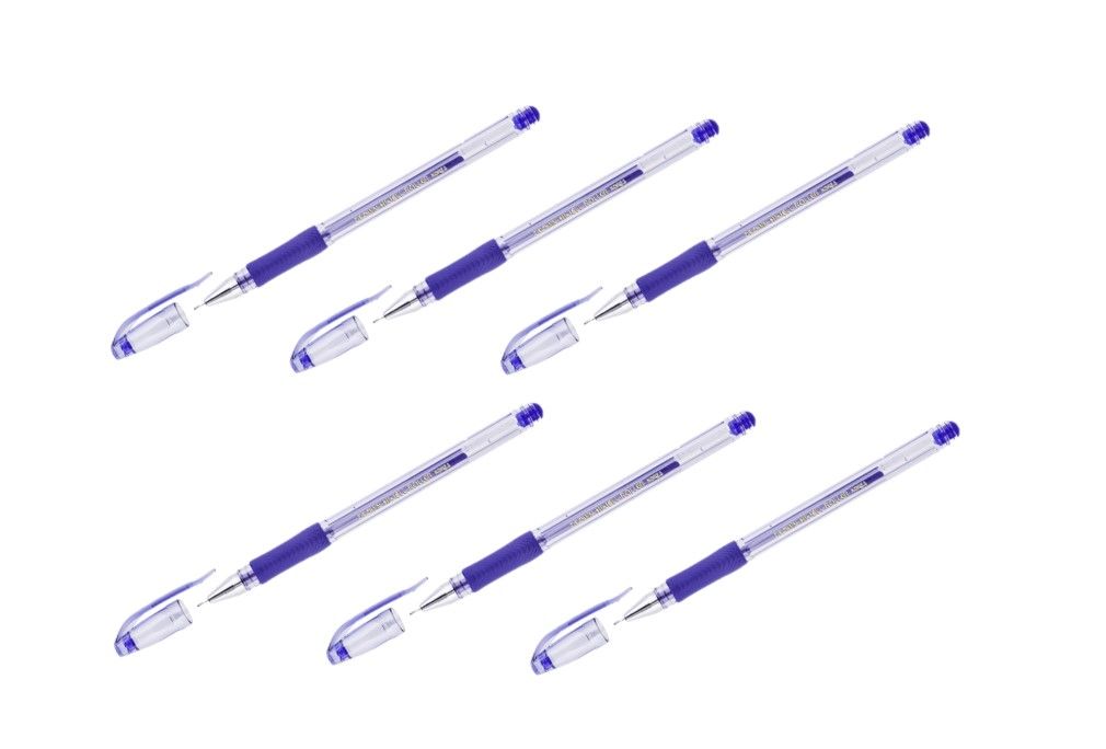 

Ручка гелевая с грипом CROWN Hi-Jell Needle Grip, синяя, узел 0,7 мм, линия 0,5 мм 6шт
