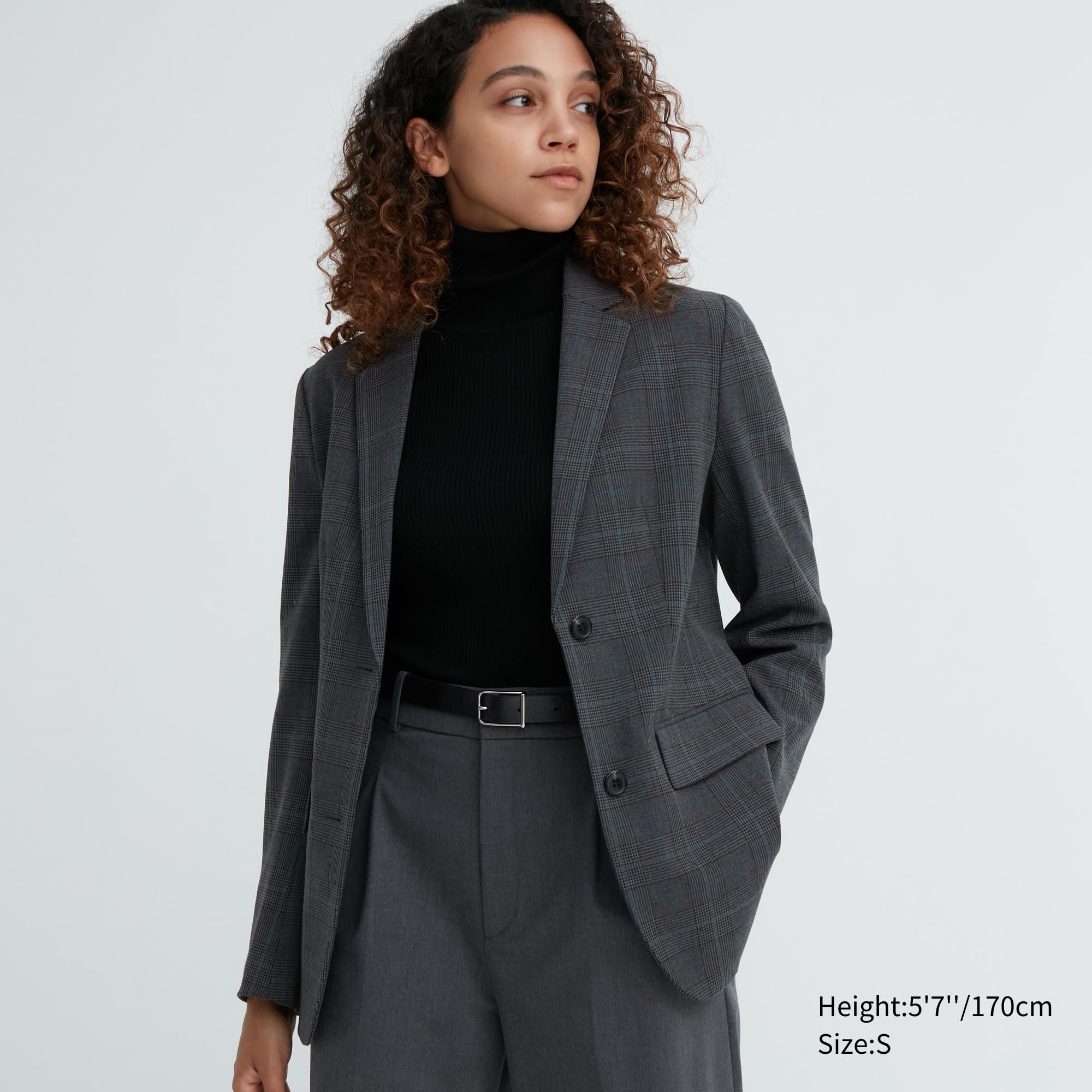 Пиджак женский UNIQLO 460904 серый XS