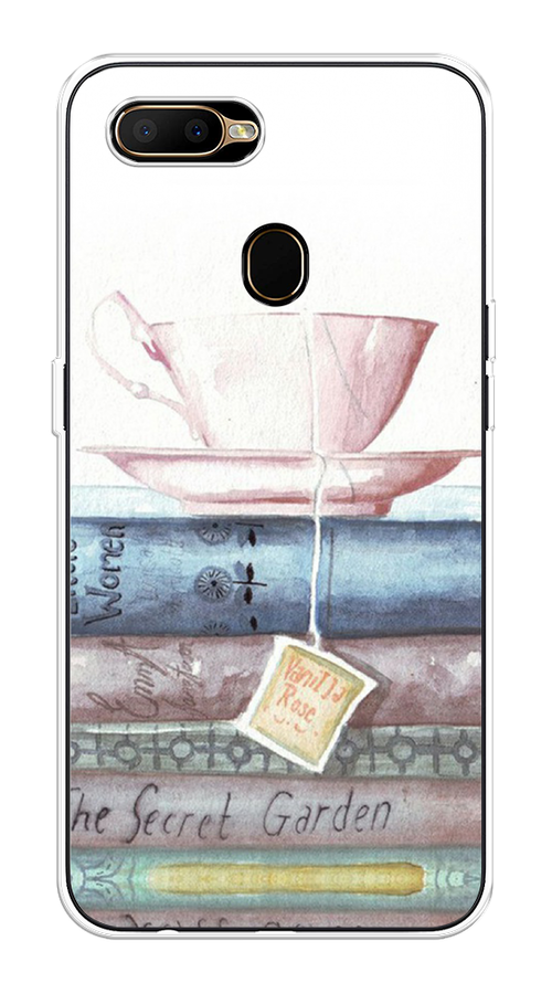 

Чехол на Oppo A5s "Книжное чаепитие", Желтый;розовый;белый, 252350-1