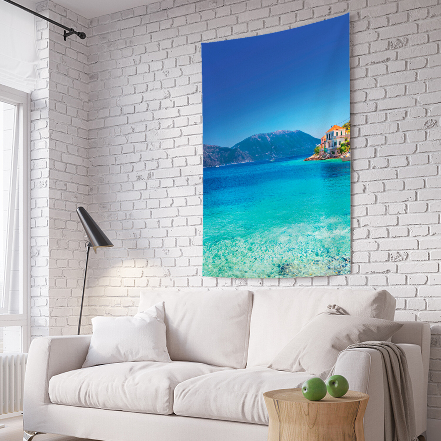 

Вертикальное фотопанно на стену JoyArty Дома на берегу реки 150x200 см, Дома на берегу реки