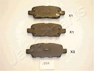 

Тормозные колодки Japanparts задние для Nissan Teana, X-Trail, Merano 2002- PP154AF