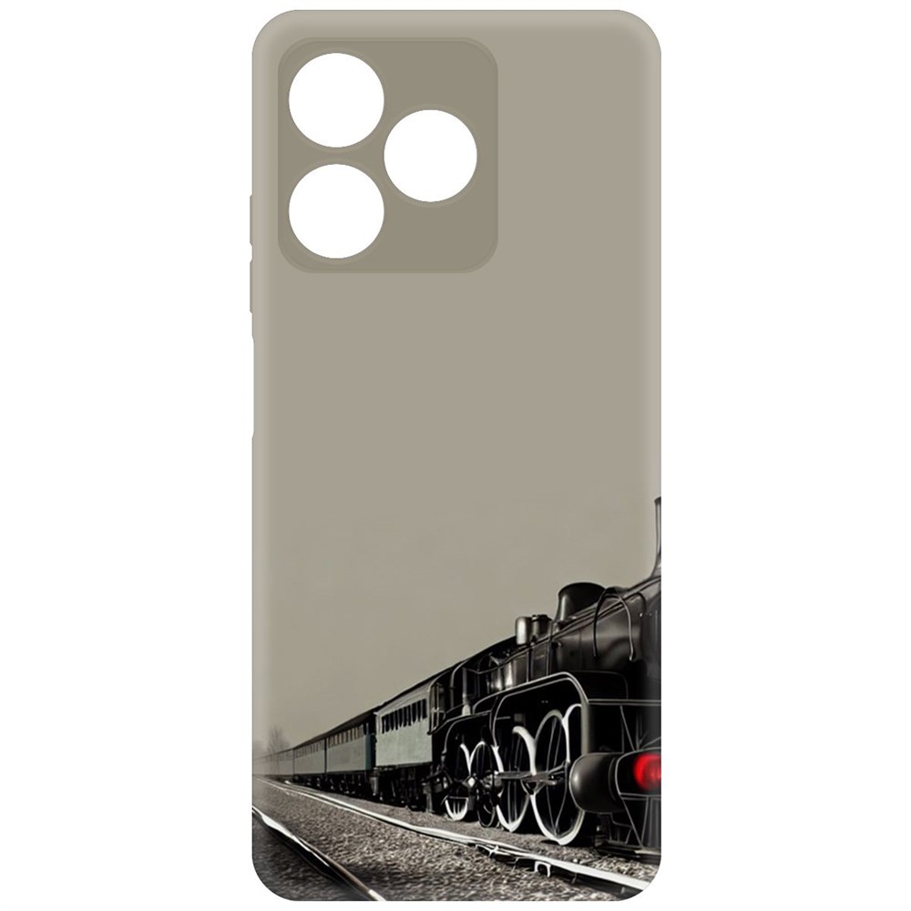 

Чехол-накладка Krutoff Soft Case Паровоз для Realme C51 черный